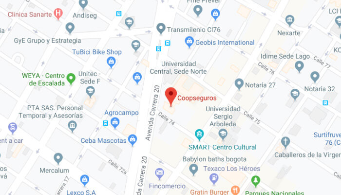 Mapa ubicación Coopseguros